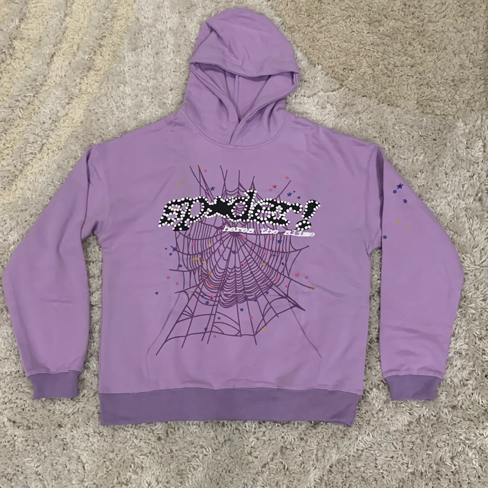Spider Purple Açaí Sp*der! Web Logo Pullover Hoodie men’s size large